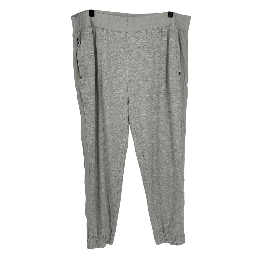 Soft Surroundings Jogger Pants Gray Studded Pockets High Rise Athleisure XL